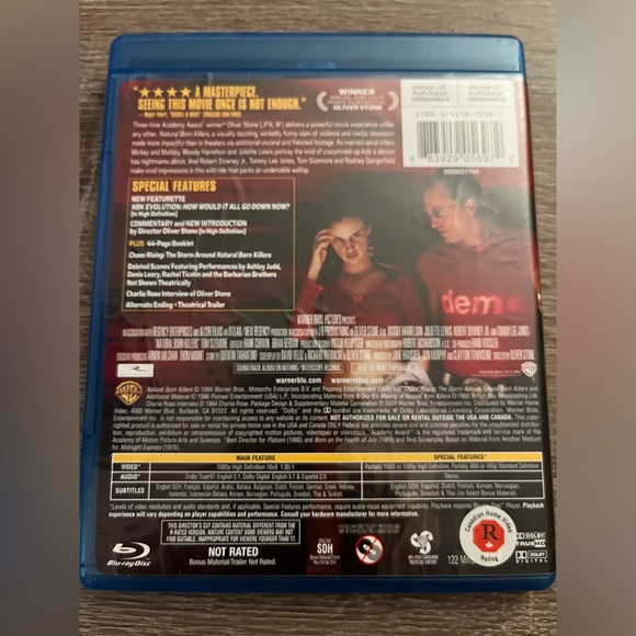 📀 3/$15 or 4/$20 📀 Natural Born Killers Bluray - Picture 2 of 3